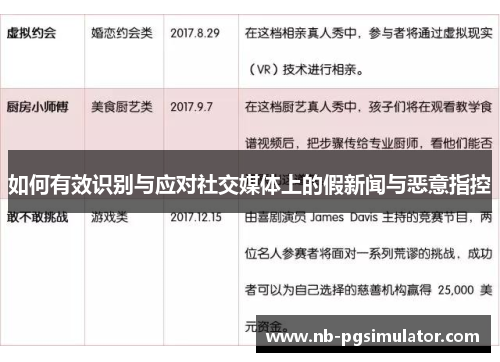 如何有效识别与应对社交媒体上的假新闻与恶意指控