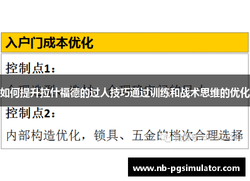 如何提升拉什福德的过人技巧通过训练和战术思维的优化